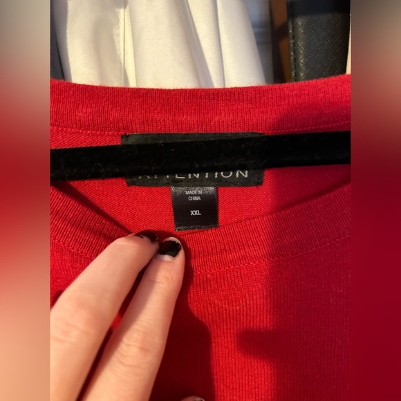 Red Peplum Shirt - Picture 3 of 3